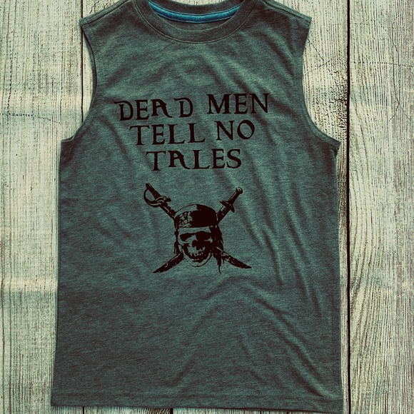 Dead Men Tell No Tales Pirate Skull T-Shirt – Unisex Crewneck – 100% Cotton – Brisco Brands – Pirates Of The Caribbean Movie Tee - View #6